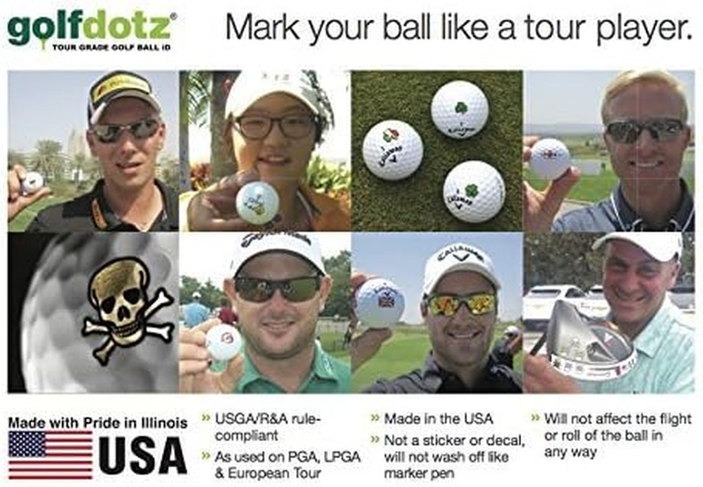 - USGA Rule Conforming Golf Ball Markers, Golf Ball Stickers for Marking Balls, No More Smearing from Stamps, Gifts for Golfers, Dads, and Retirees, (18-32-Count)